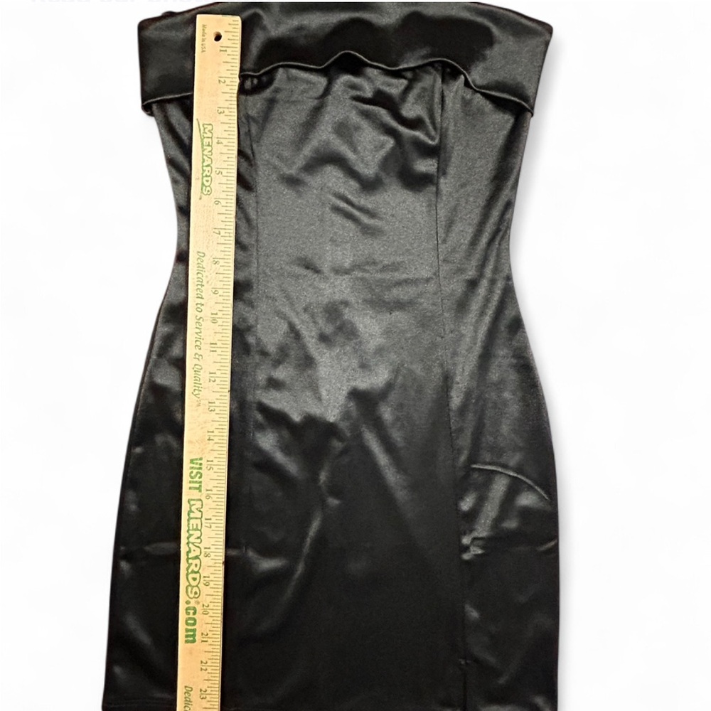 WINDSOR Black Satin Strapless Mini Dress S, With Elegant Design. Good Condition - Picture 7 of 8